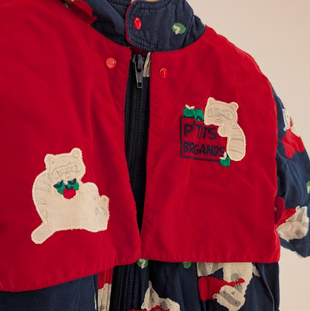 Vintage 90s Marèse Baby Snowsuit 12M | Winter Bunting + Booties - Picture 4 of 10
